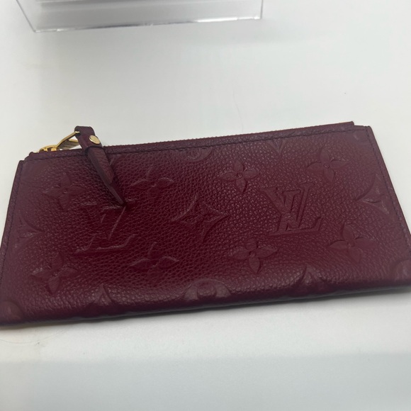 GUC Louis Vuitton Monogram Empreinte Burgundy Curieuse Wallet - Picture 6 of 11